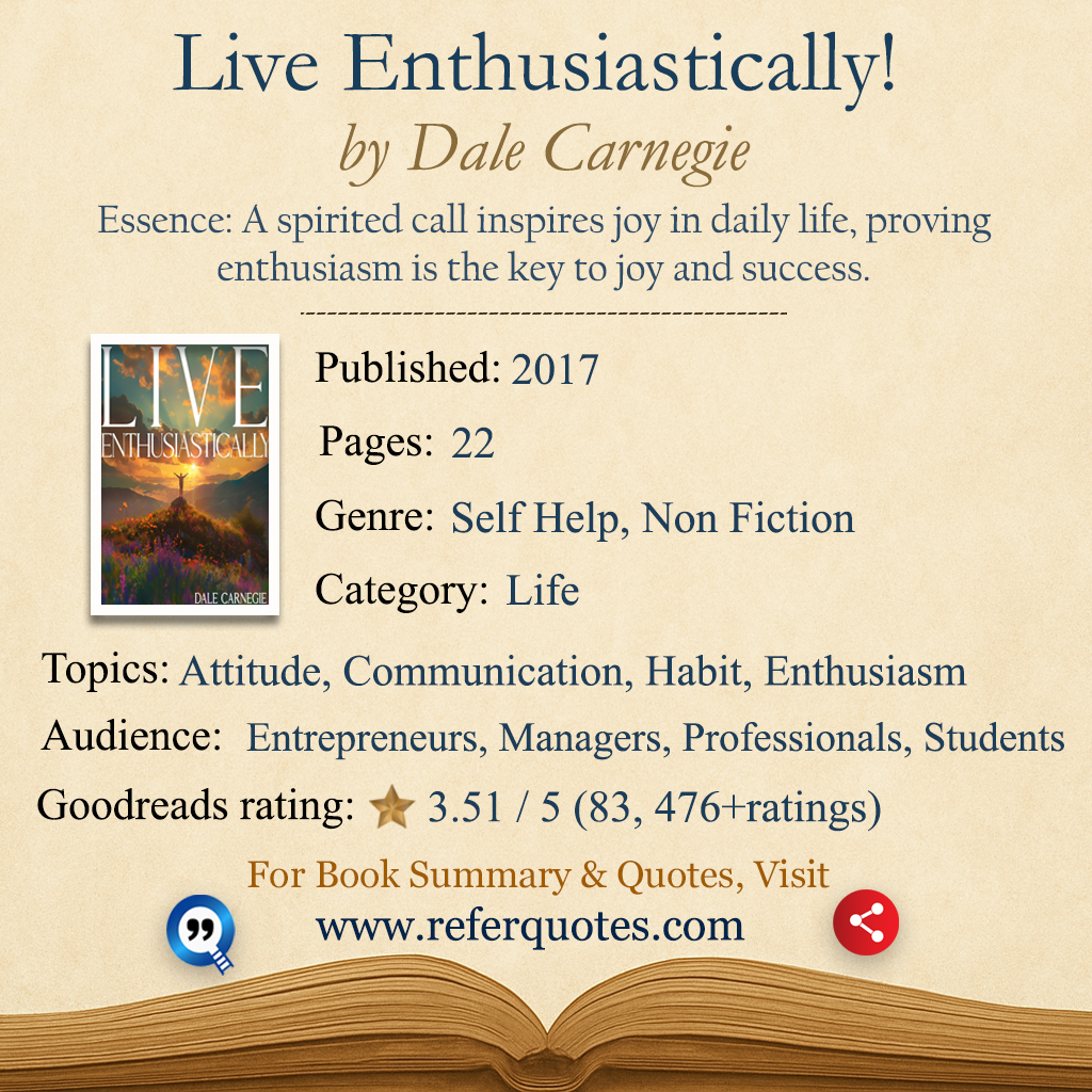 Live Enthusiastically! Book Summary