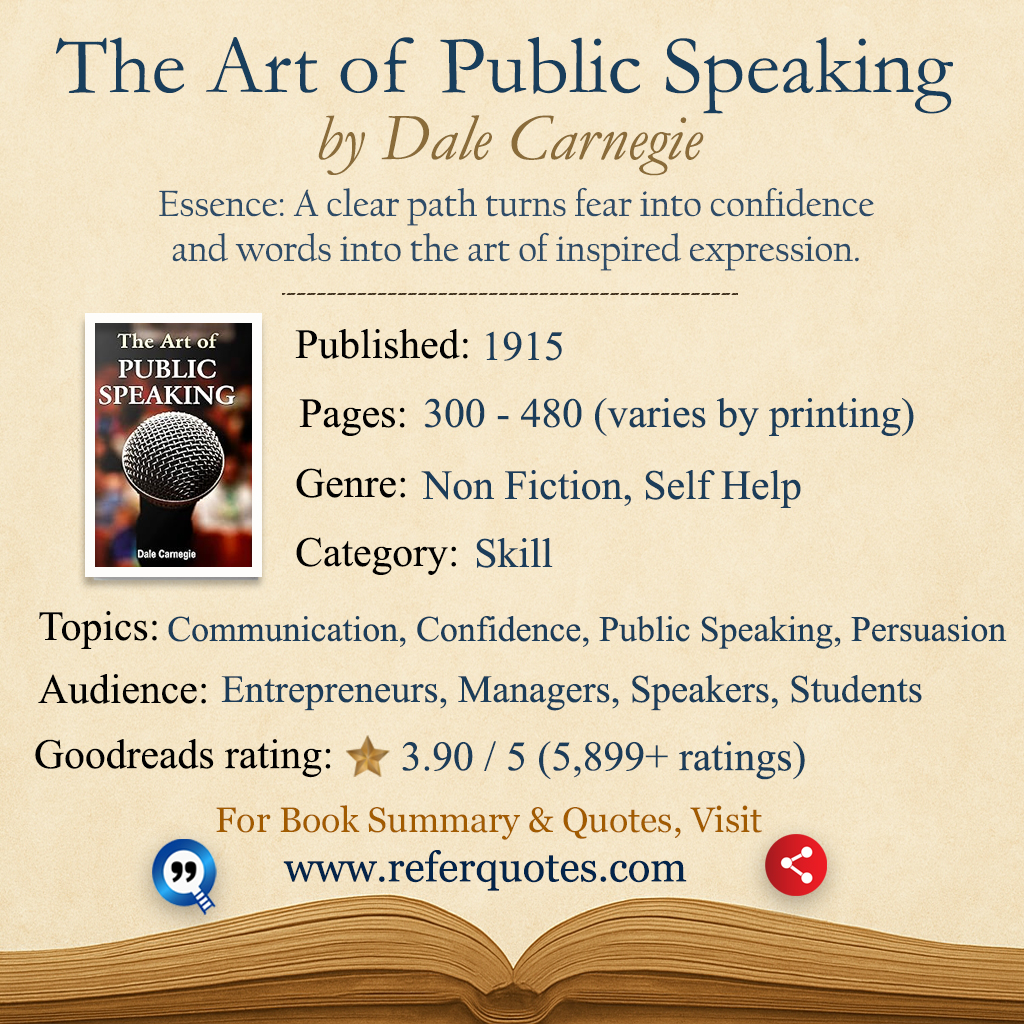 The Art of Public Speaking Book Summary
