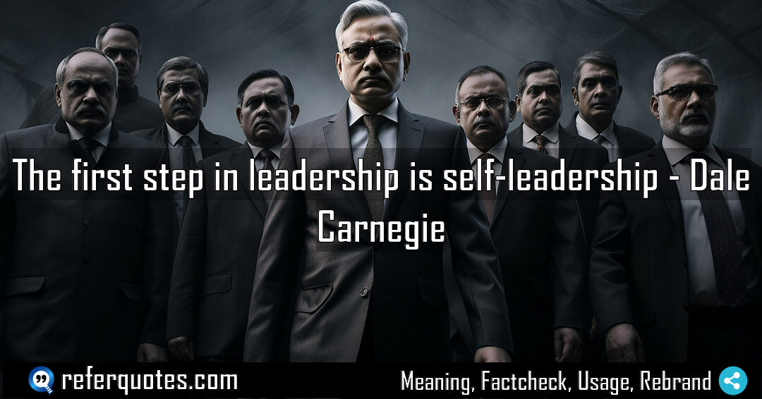 The first step in leadership is self-leadership