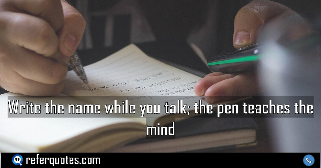 Write the name while you talk the pen Meaning Factcheck Usage