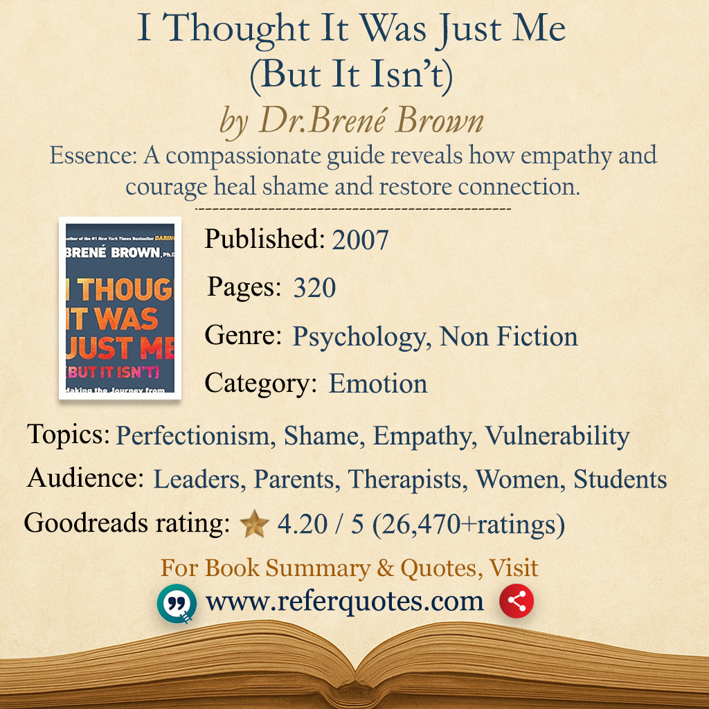 I Thought It Was Just Me (But It Isn’t) Book Summary