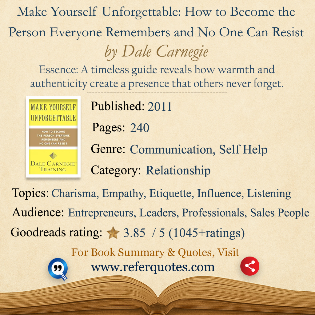 Make Yourself Unforgettable Book Summary