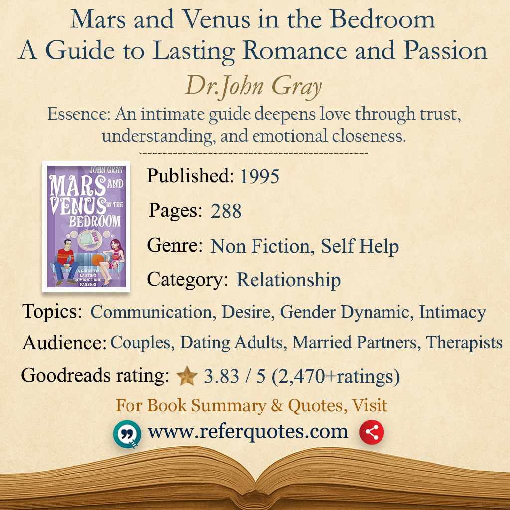 Mars and Venus in the Bedroom Book Summary