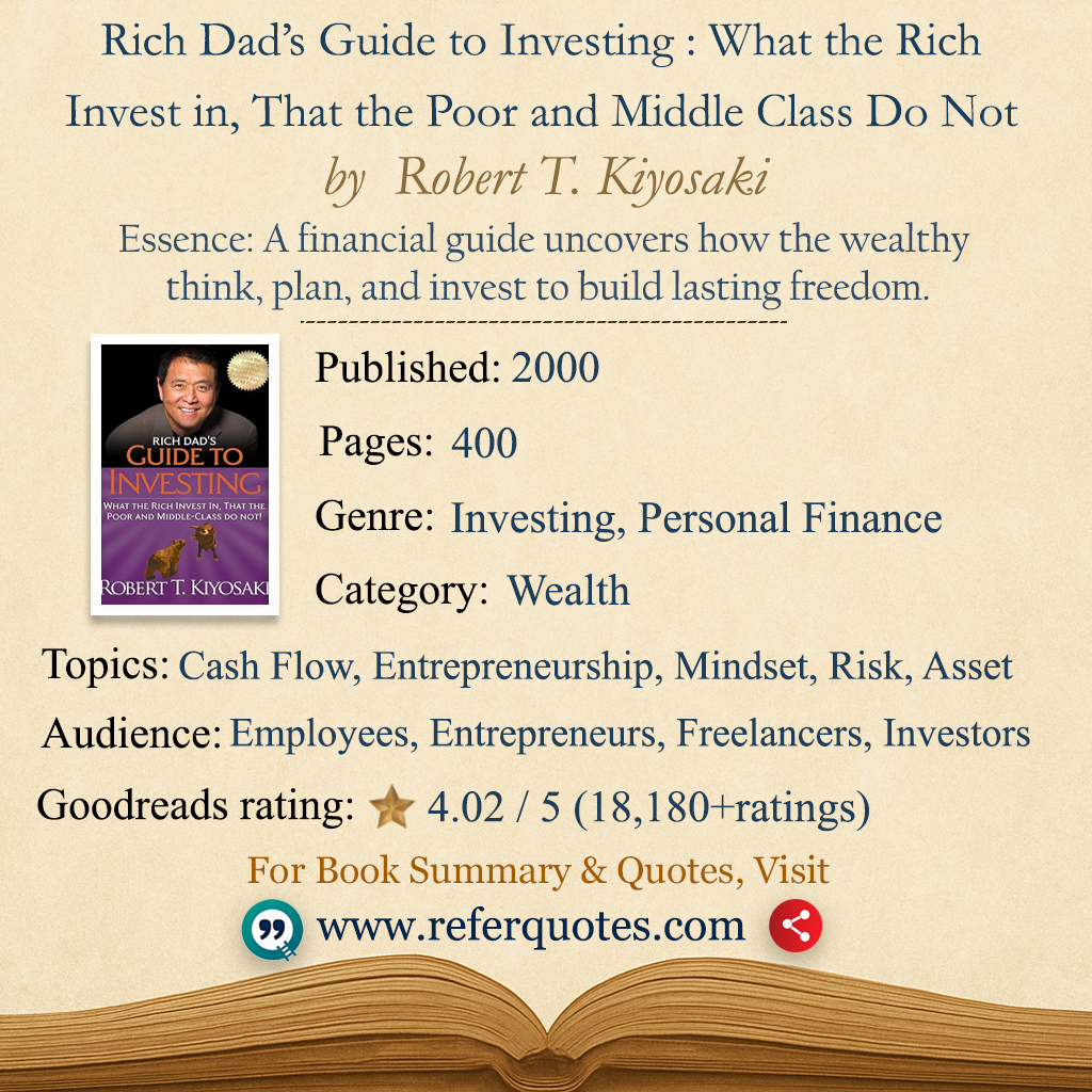 Rich Dad’s Guide to Investing Book Summary