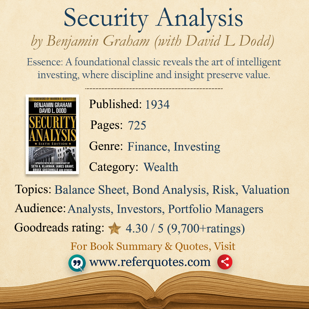 Security Analysis Book Summary