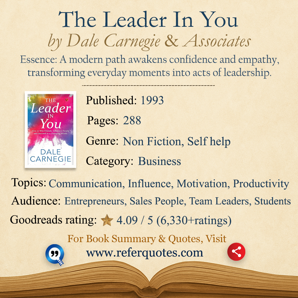 The Leader In You Book Summary