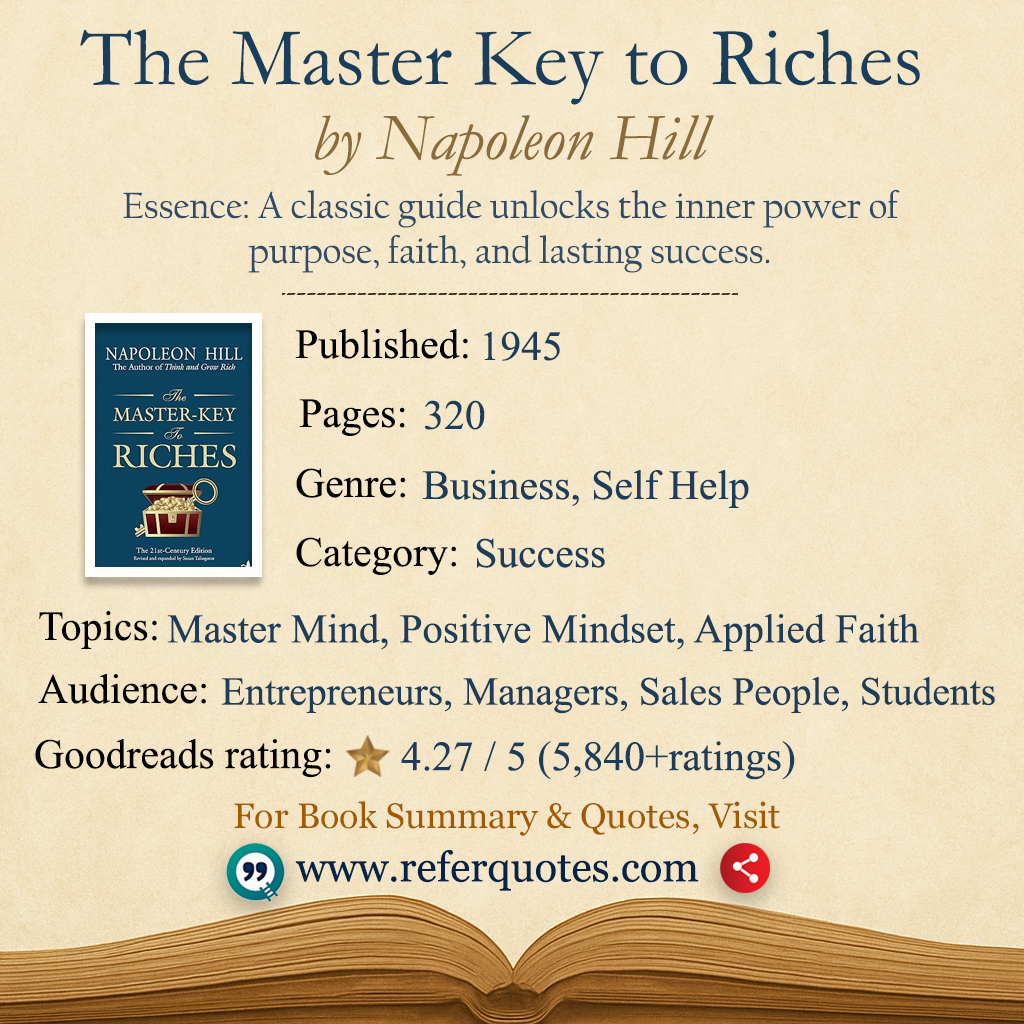 The Master Key to Riches Book Summary