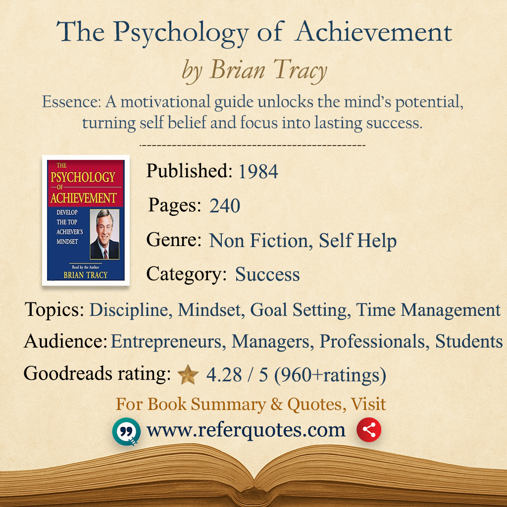 The Psychology of Achievement Book Summary