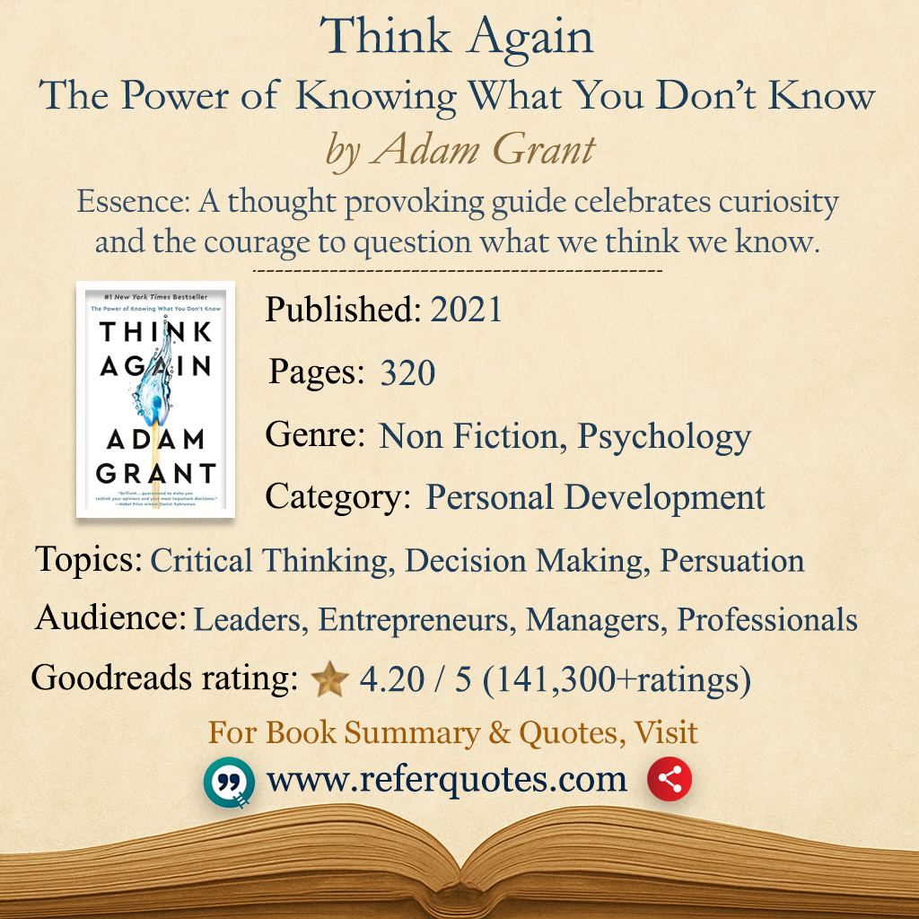 Think Again Book Summary